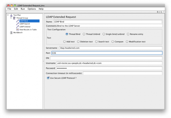 JMeter LDAP Bind SSL